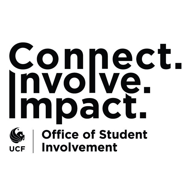 Logo of Office of Student Involvement with the following text: Connect. Involve. Impact