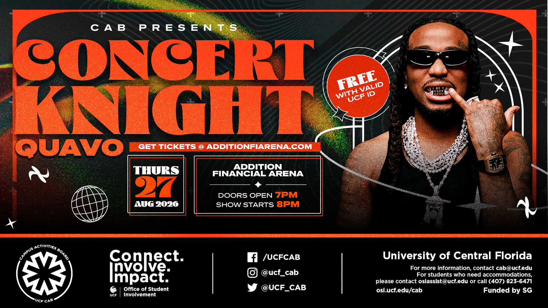 Concert Knight Event Banner Showing Quavo as Event Singer
